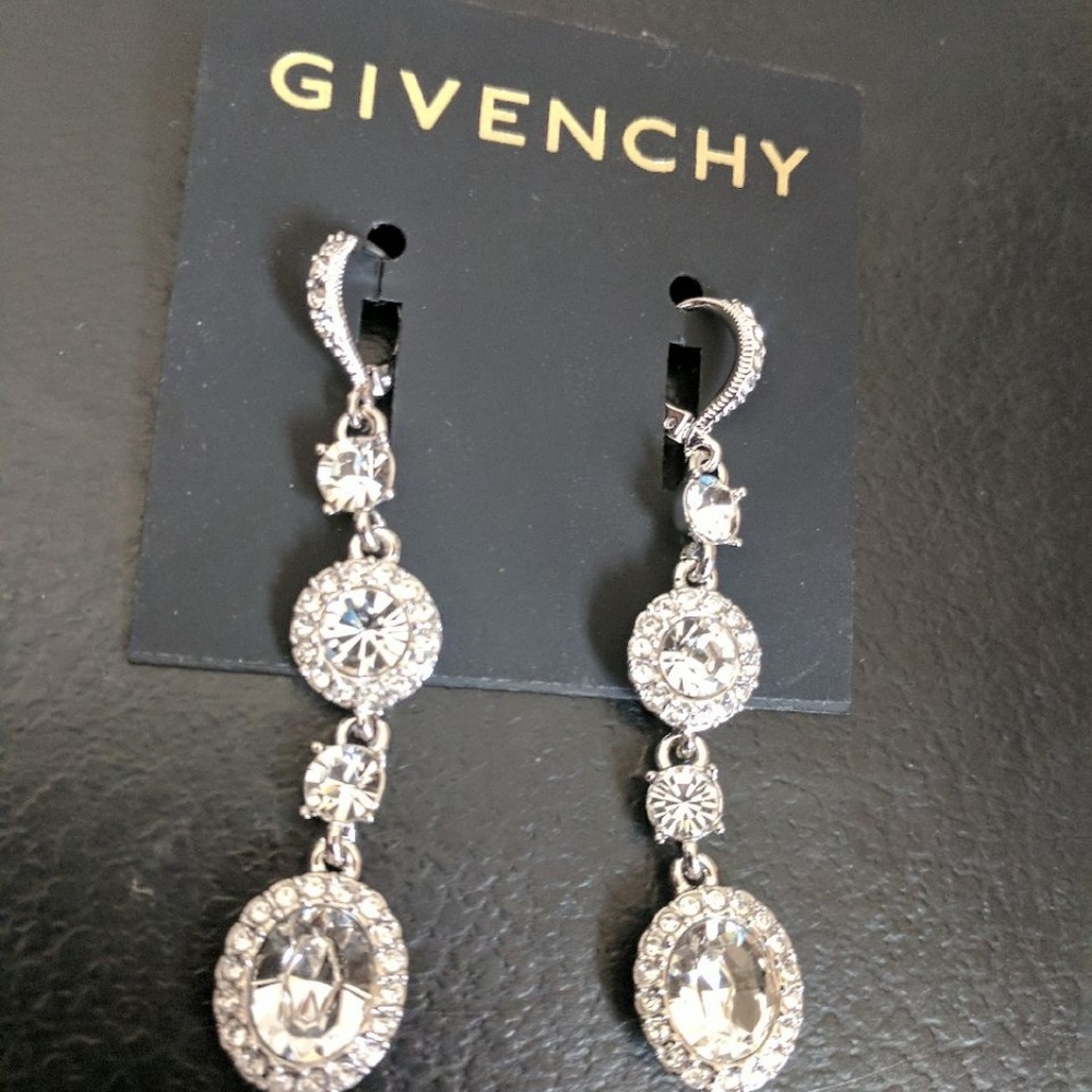Givenchy diamond teardrop earring